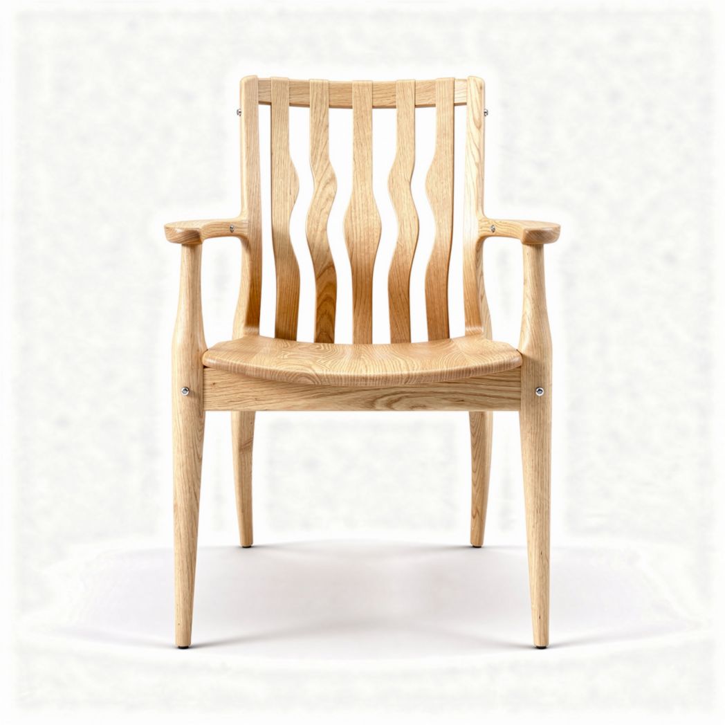 Sedia in legno di frassino naturale design moderno 40 x 50 x 80cm