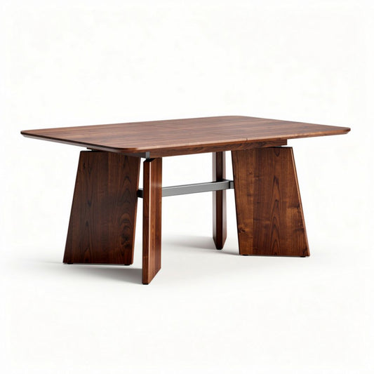 Tavolo da pranzo in legno massello di noce con dimensioni 180 x 90 x 75cm